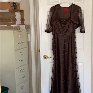JS Collections Long Brown Dress